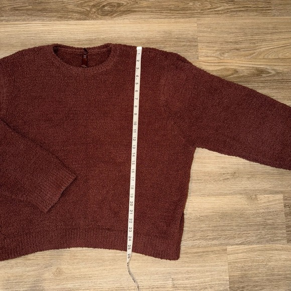 Skims Unisex Chocolate Brown Cozy Knit Pullover Sweatshirt 2x/3x Fuzzy Warm - Picture 3 of 7